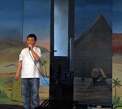 Benjamin during rehearsals