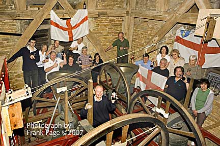All Saints Bell Ringers winning photograph from the bell chamber