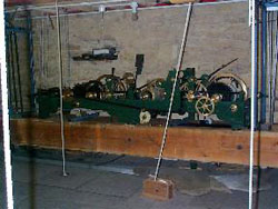 View of the clock mechanism (located in clock room below bell chamber and above ringing room)