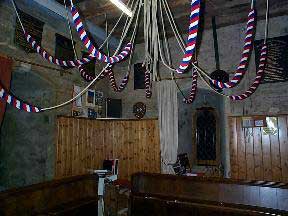 view of ringing room from stairway