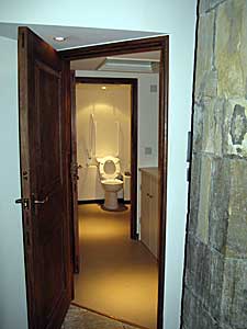 View through to the toilet